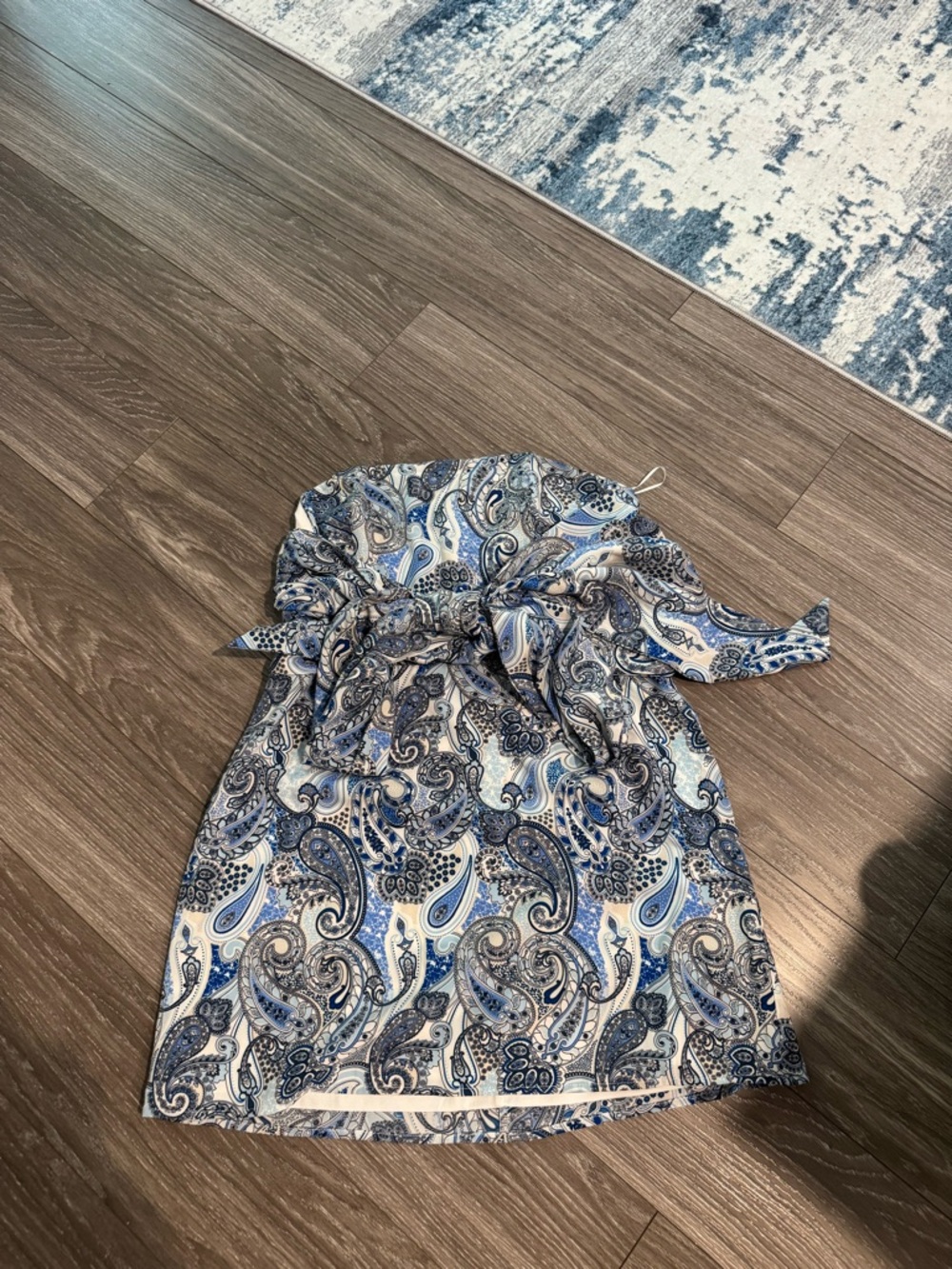 Blue paisley dress